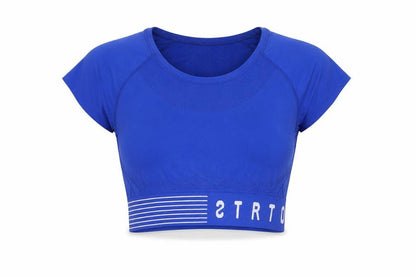 Womens UK Size 12 H&M Blue Gym & Training T-Shirt