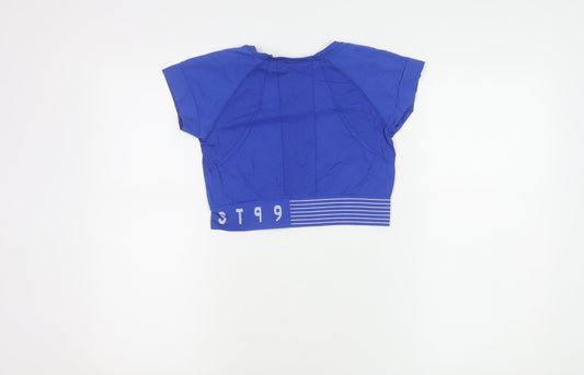 H&M Women's Blue Cropped Sport Top Size 12