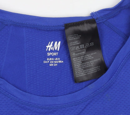 H&M Women's Blue Cropped Sport Top Size 12