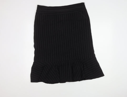 KENAR Women's Black Striped Pencil Skirt Size 18