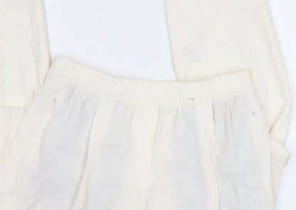 Womens UK Size 12 Marks and Spencer Regular Fit  Ivory Trousers