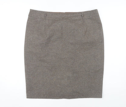 Marks and Spencer Women's Brown Pencil Skirt, Size 16