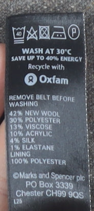 Marks and Spencer Women's Brown Pencil Skirt, Size 16