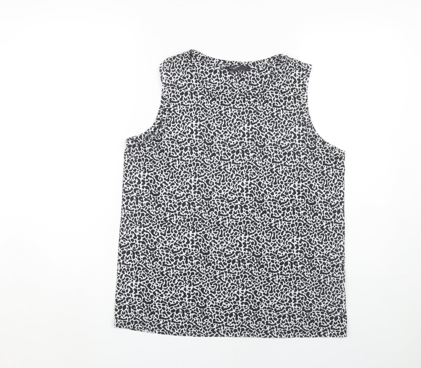 Womens UK Size 12 Marks and Spencer Black Basic Tank