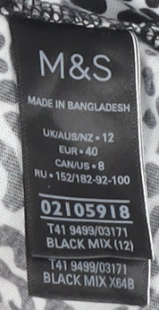 Womens UK Size 12 Marks and Spencer Black Basic Tank