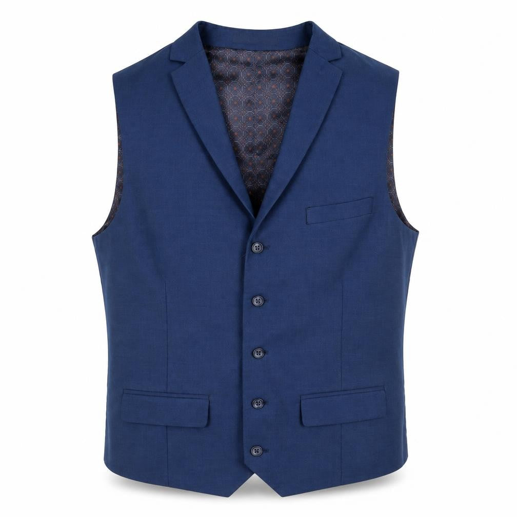 Mens UK Size 42 Sawyers & Hendricks Regular Blue Suit Waistcoat