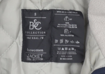 B&C Collection Women's Blue Puffer Jacket S