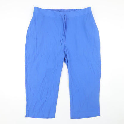 Damart Women's Blue Elastic Waist Trousers UK 22