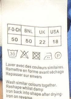 Damart Women's Blue Elastic Waist Trousers UK 22