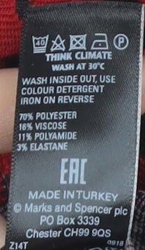 Marks and Spencer Women's Red Animal Print Pencil Skirt Size 14