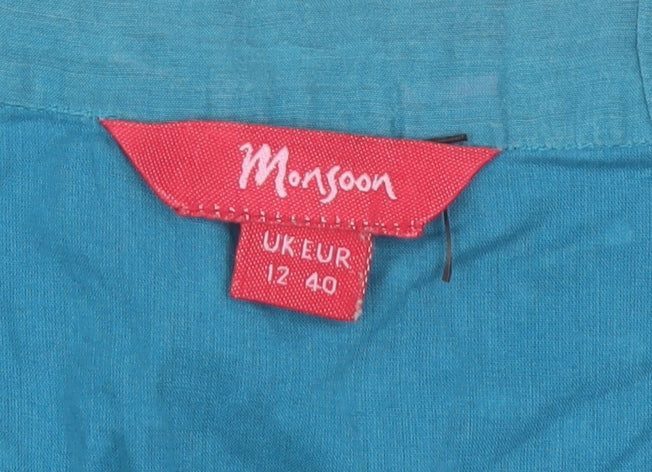 Monsoon Blue Polka Dot Women's Size 12 Shift Dress