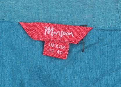 Monsoon Blue Polka Dot Women's Size 12 Shift Dress