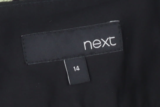 Next Women's Black & Purple Geometric Skirt, Size 14