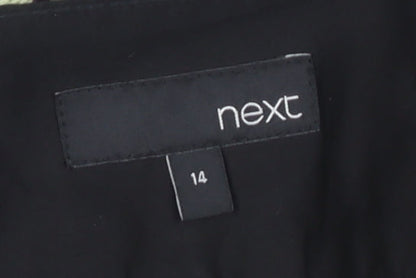 Next Women's Black & Purple Geometric Skirt, Size 14