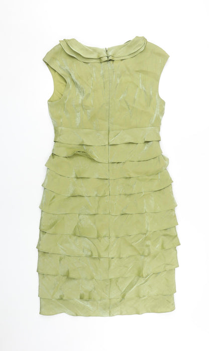 London Times Green Sheath Party Dress, Size 8