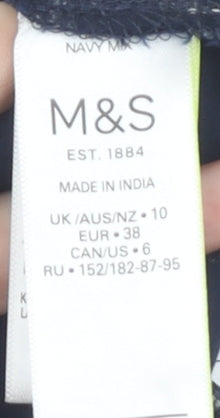 Marks and Spencer Women's Blue Nautical Shorts Size 10