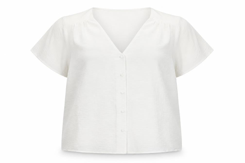 Womens UK Size 18 New Look White Basic Blouse