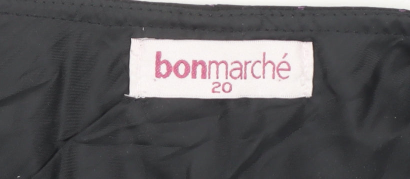 Bonmarché Women's Black A-Line Skirt, Size 20, Elegant Style