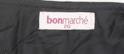 Bonmarché Women's Black A-Line Skirt, Size 20, Elegant Style