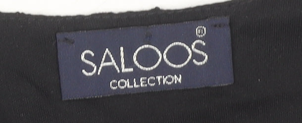 Womens UK Size 2XL Saloos Black Basic Blouse