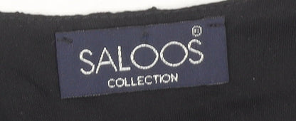 Womens UK Size 2XL Saloos Black Basic Blouse