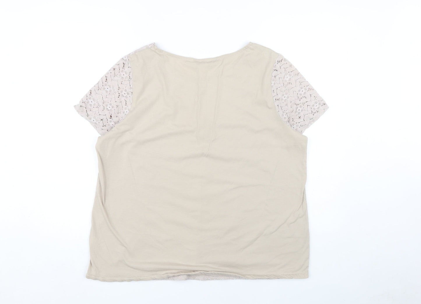 Womens UK Size 18 Bonmarché Beige Basic Blouse