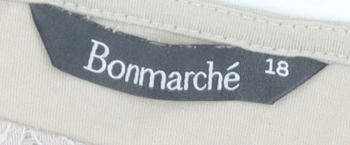 Womens UK Size 18 Bonmarché Beige Basic Blouse