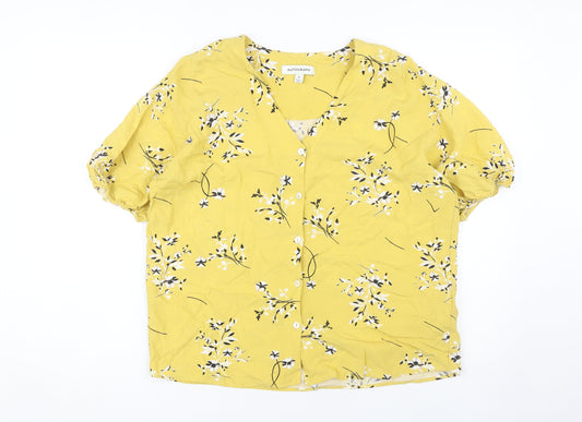 Womens UK Size 8 Marks and Spencer Yellow Tunic Blouse