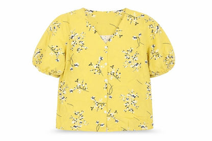 Womens UK Size 8 Marks and Spencer Yellow Tunic Blouse