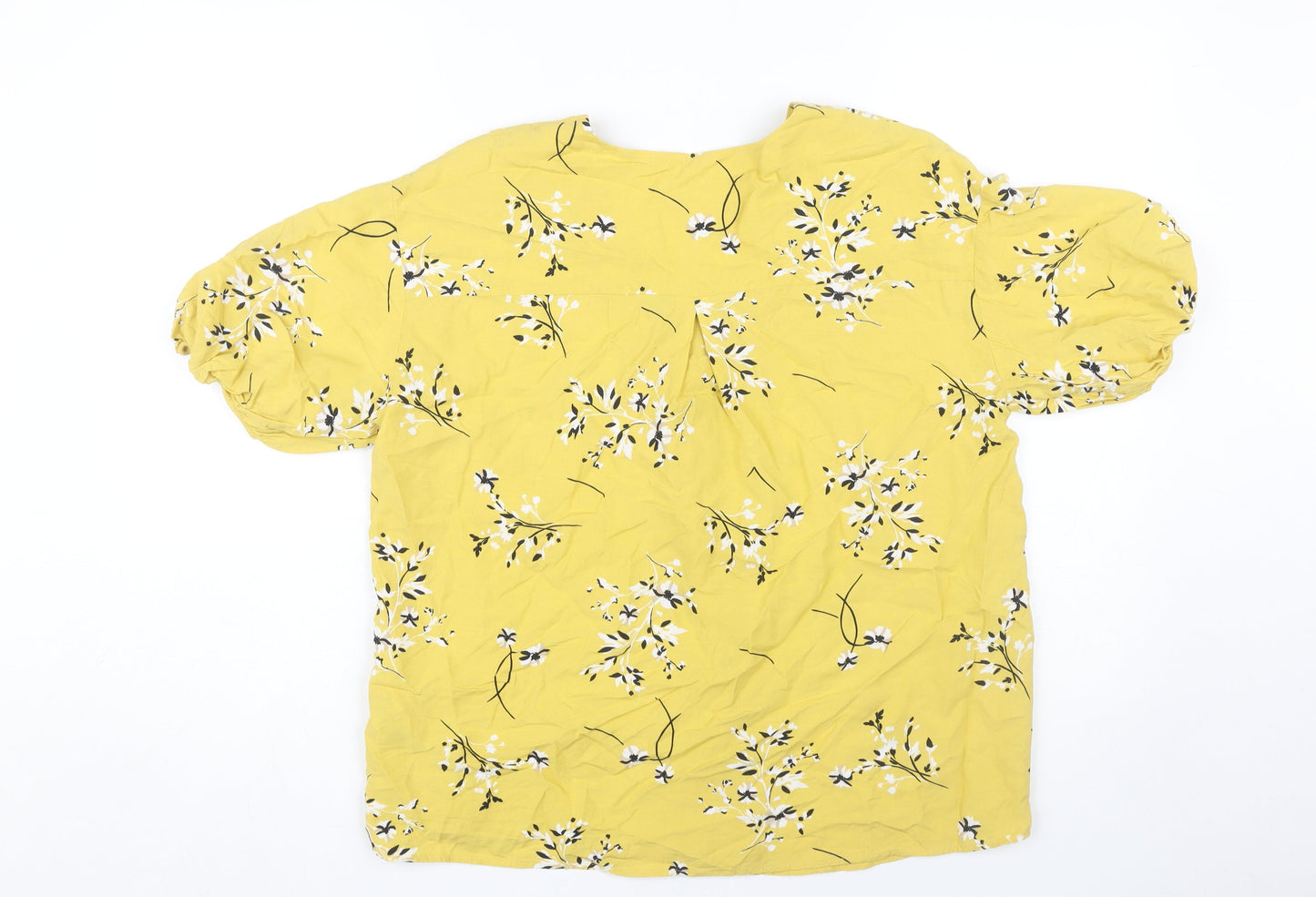 Womens UK Size 8 Marks and Spencer Yellow Tunic Blouse