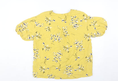 Womens UK Size 8 Marks and Spencer Yellow Tunic Blouse