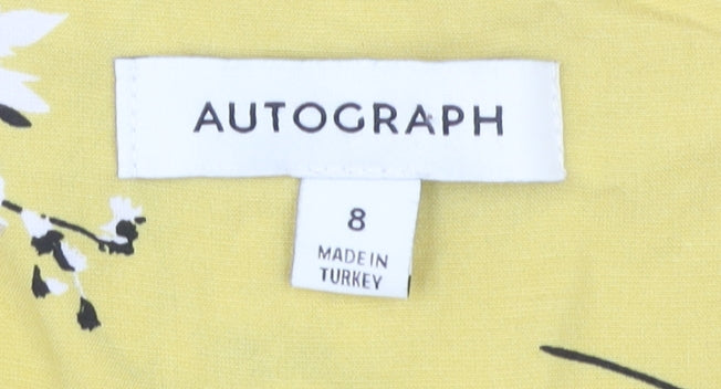 Womens UK Size 8 Marks and Spencer Yellow Tunic Blouse