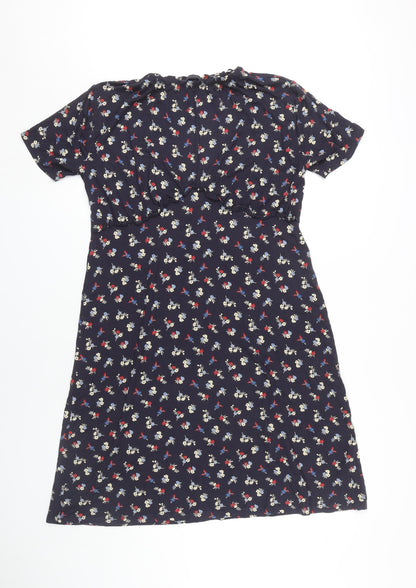 Marks and Spencer Floral A-Line Dress, Size 14, Multicoloured