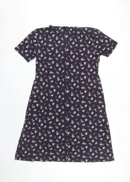 Marks and Spencer Floral A-Line Dress, Size 14, Multicoloured
