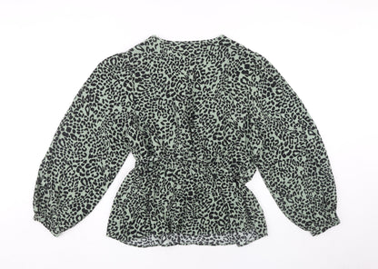 Womens UK Size 18 Marks and Spencer Green Tunic Blouse