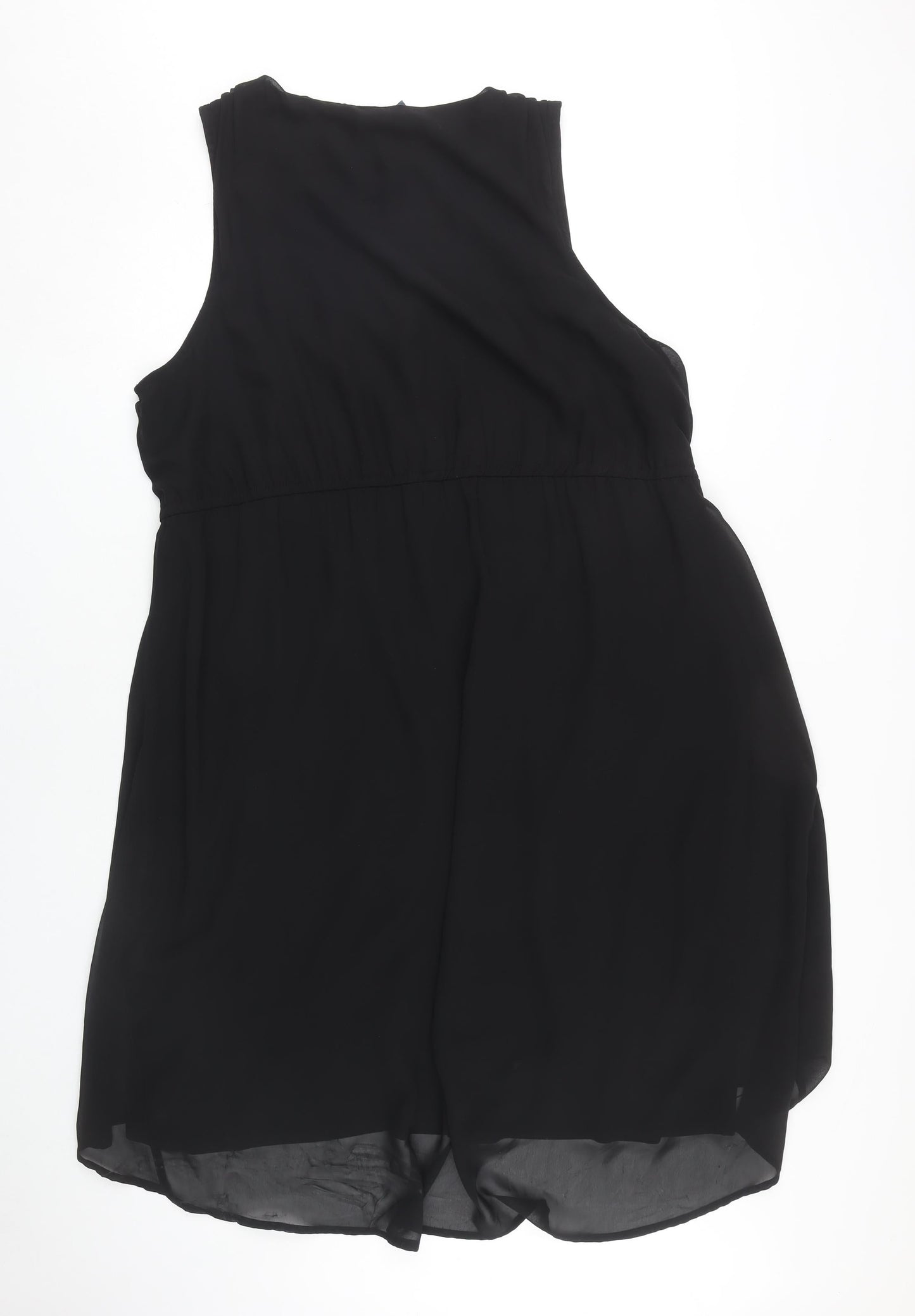 E-vie Women's Black Hi-Low Chiffon Dress Size 18