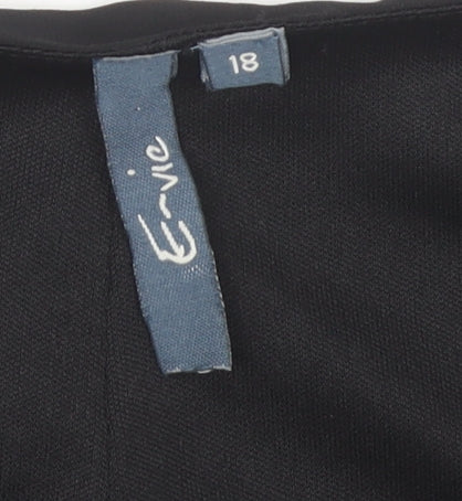 E-vie Women's Black Hi-Low Chiffon Dress Size 18