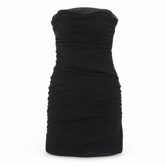 Bershka Women's Black Midi Bodycon Dress, Size M