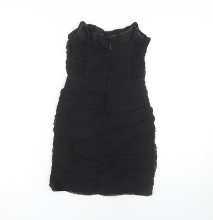 Bershka Women's Black Midi Bodycon Dress, Size M