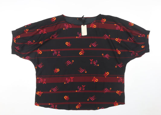 Capsule Women's Multicoloured Floral Stripe Top Size 22