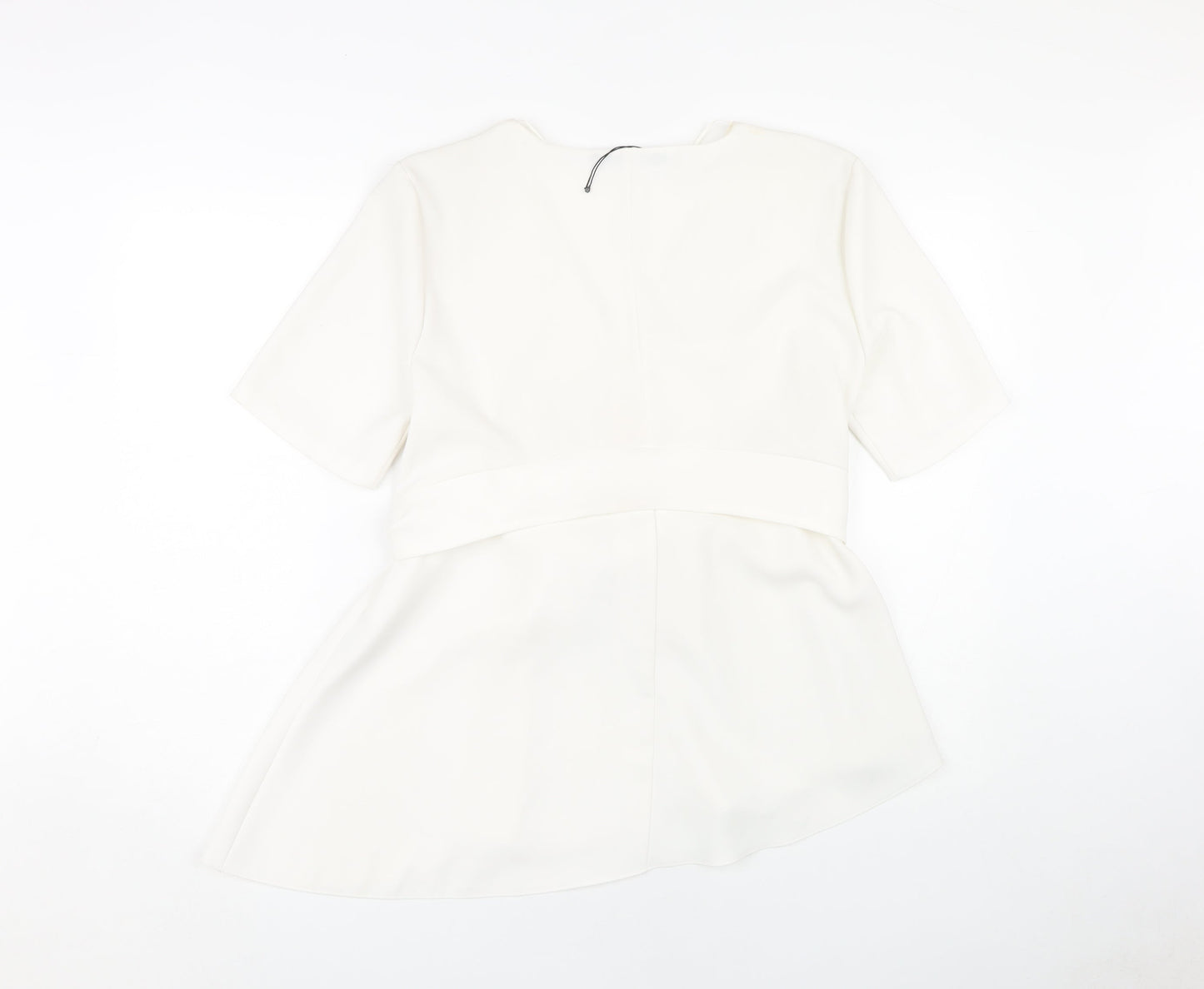 Womens UK Size M Zara White Wrap Blouse