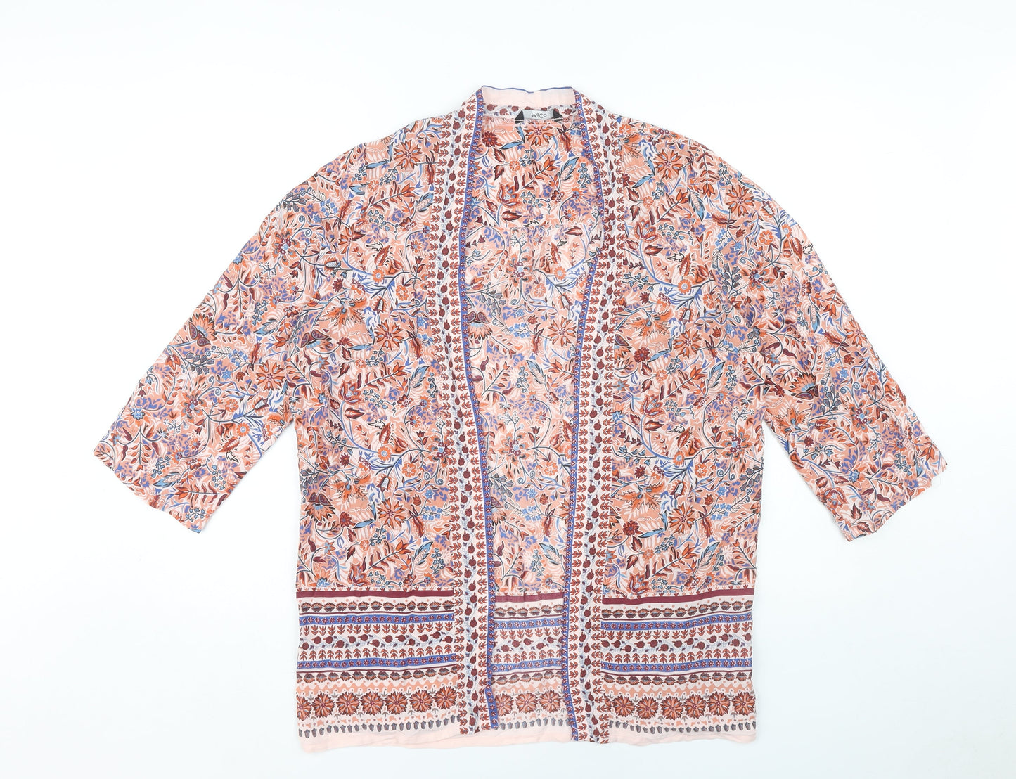 M&Co Women's Multicoloured Size 10 Kimono Blouse