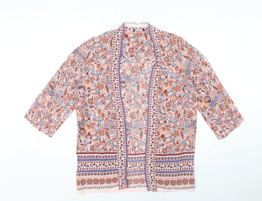 M&Co Women's Multicoloured Size 10 Kimono Blouse