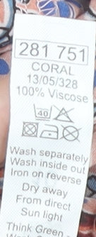 M&Co Women's Multicoloured Size 10 Kimono Blouse