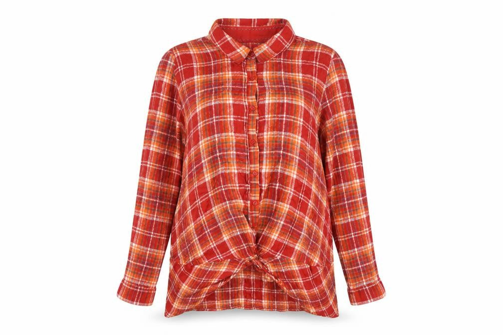 Womens UK Size 12 NEXT Red Basic Button-Up