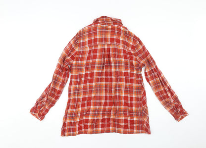 Womens UK Size 12 NEXT Red Basic Button-Up