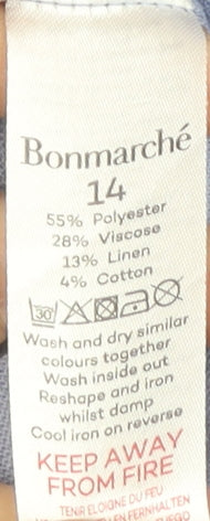 Bonmarché Women's Blue Midi Skirt Size 14