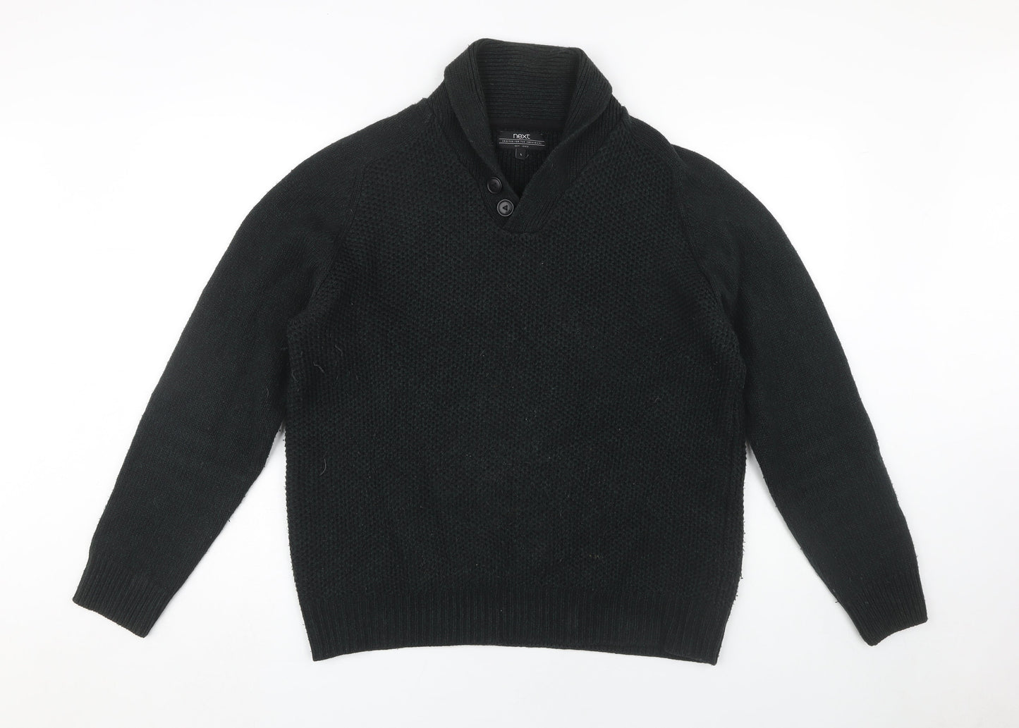Next Men's Black Pullover Jumper Large Acrylic