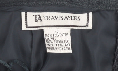 Travis Ayers Women's Black Knee Length Pencil Skirt, Size 12