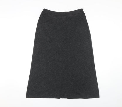 Marks & Spencer Women's Grey Wool Blend Midi Skirt